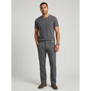 Faherty Brand Movement Charcoal Grey Heather Mens Stretch Cotton Pants Size 38